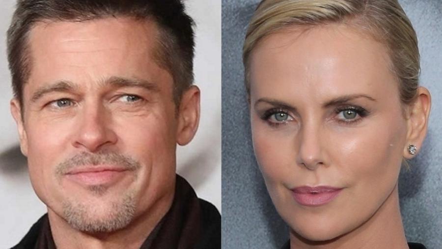 Brad Pitt e Charlize Theron estariam tendo um romance, segundo "The Sun" - Colagem/UOL