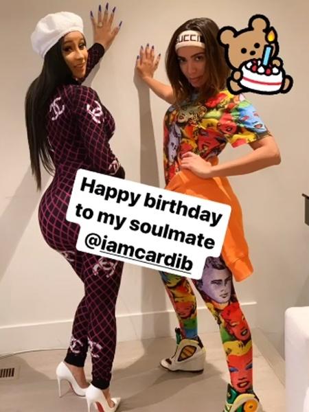 Anitta deseja feliz aniversário à Cardi B - Reprodução/Instagram