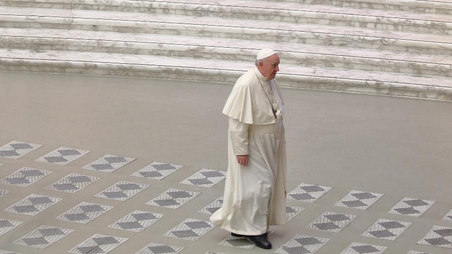 Papa Francisco em frente a presépio, no Vaticano - Grzegorz Galazka/Archivio Grzegorz Galazka/Mondadori Portfolio via Getty Images