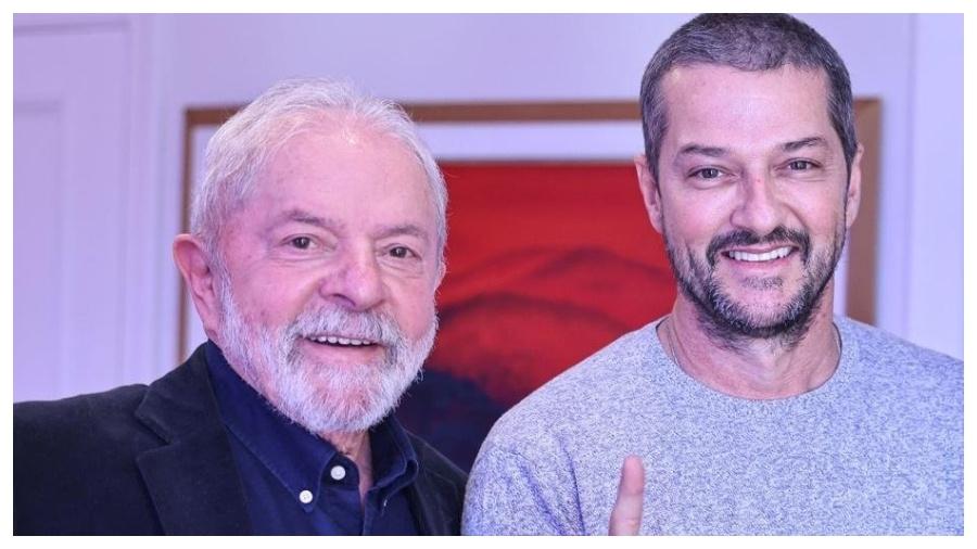 O ator Marcelo Serrado passou de apoiador da Lava Jato a apoiador do ex-presidente Lula - Reprodução: Ricardo Stuckert