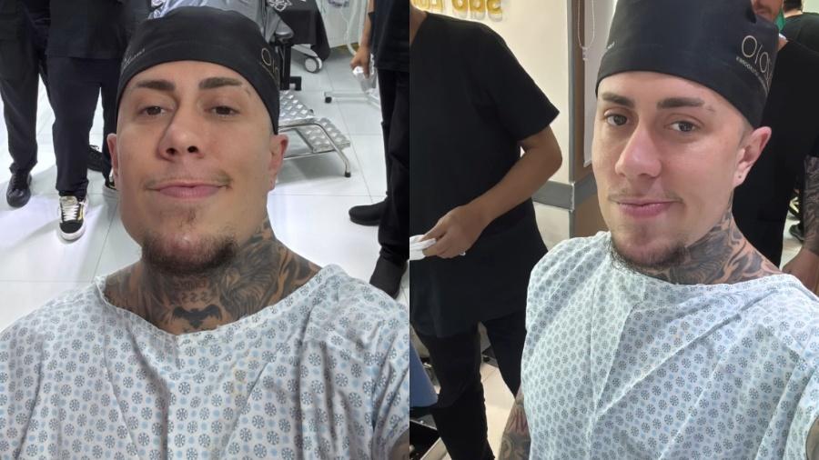 MC Daniel faz tatuagem em clínica