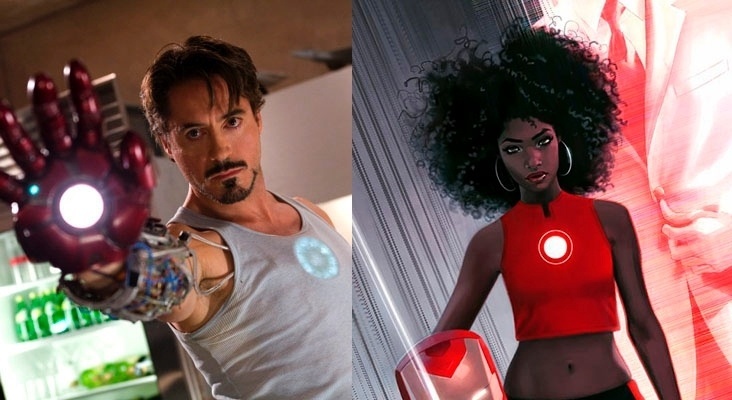 Versão feminina de "Homem de Ferro" - Montagem