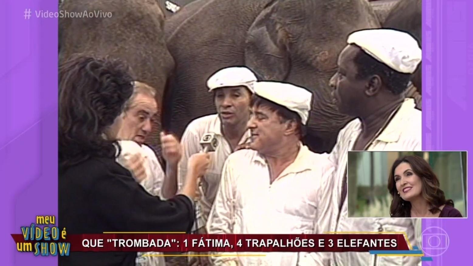 Fátima Bernardes participa do "Vídeo Show" e revê matérias antigas da carreira - Reprodução/TV Globo