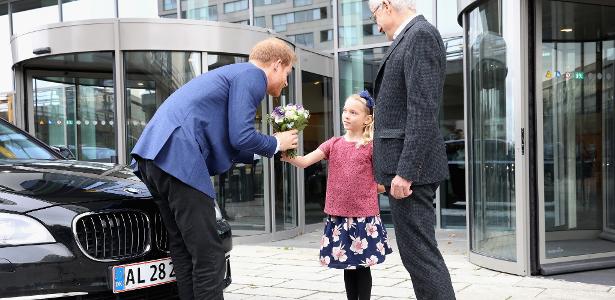 Príncipe Harry na chegada à Dinamarca - Getty Images - Getty Images