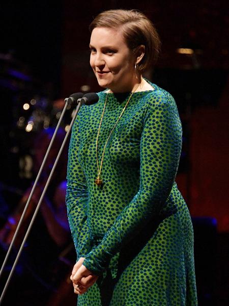Lena Dunham no evento de gala do American Songbook, no Lincoln Center, em Nova York - Getty Images