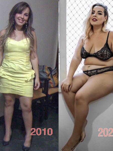 Ju Rangel compartilhou um antes e depois dos últimos 10 anos após a cirurgia de redução de estômago  - Reprodução/Instagram