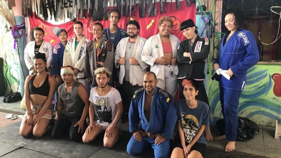 Turma de jiu-jitsu da ONG LGBT Casa Transformar, em Fortaleza - Arquivo pessoal