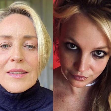 Sharon Stone e Britney Spears - Reprodução/Instagram