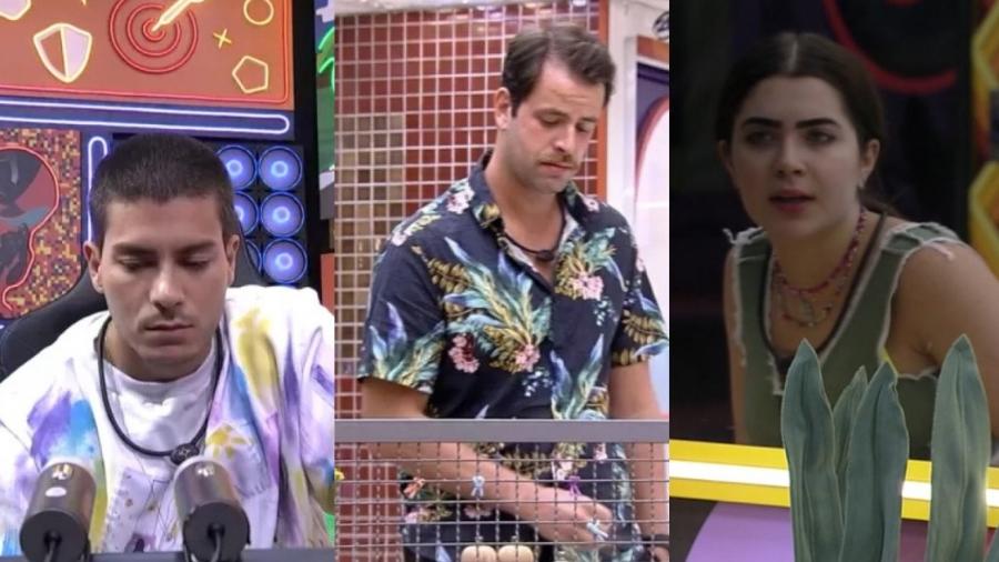 BBB 22: Arthur Aguiar, Gustavo e Jade Picon agitaram o dia na casa hoje - Reprodução/Globoplay