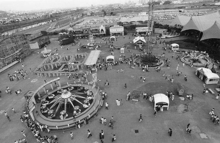 Foto aérea do parque de diversões Playcenter feita em março de 1973 Foto aérea do parque de diversões Playcenter feita em março de 1973
