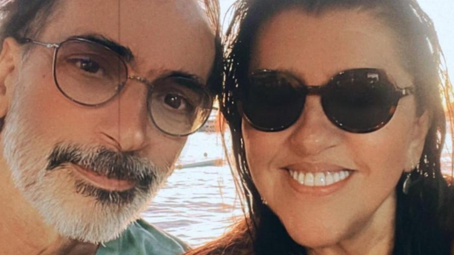 Regina Casé e o ex-marido, Luiz Zerbini