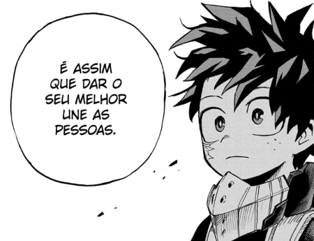 Cena do mangá de "My Hero Academia"