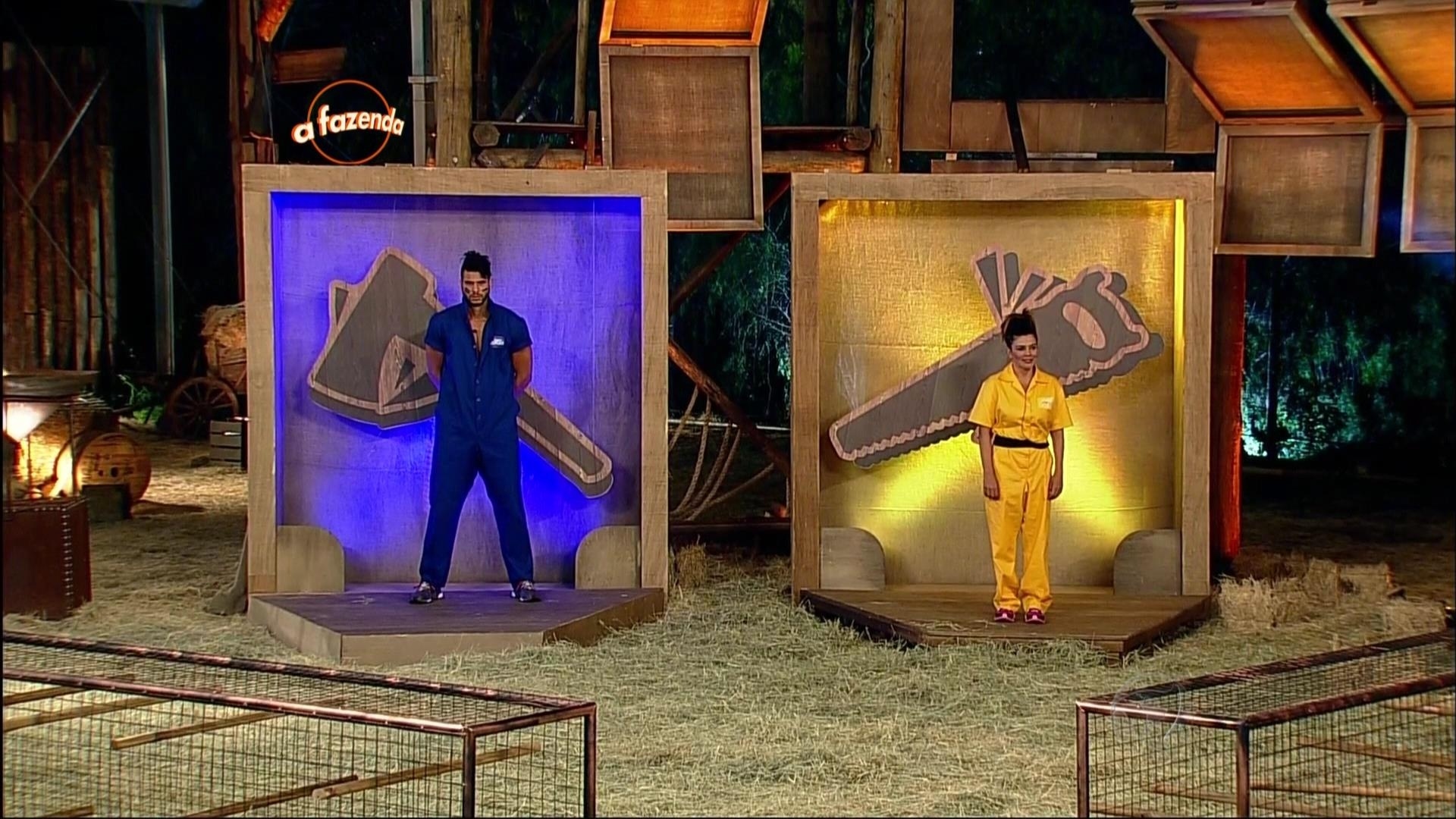 23.out.2015 - Mara e Marcelo competiram pela prova da chave - Reprodução/Record