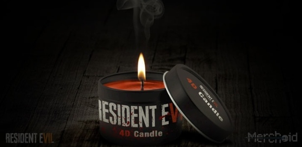 Ao ser queimada, vela oficial de "Resident Evil 7" produz um aroma que mistura cheiro de madeira velha e sangue - Reprodução