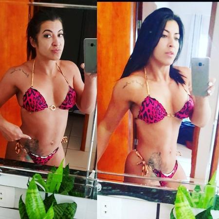Priscila Pires em "antes e depois" - Reprodução/Instagram