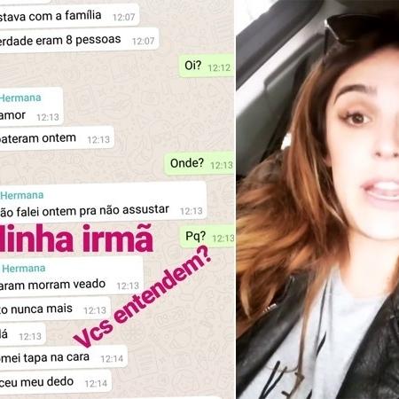 A apresentadora publicou nas redes sociais o post da conversa com a irmã - Reprodução/Instagram/@rafabrites - Reprodução/Instagram/@rafabrites