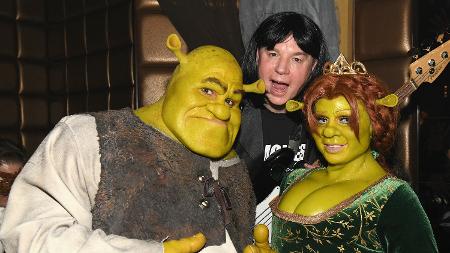 Tom Kaulitz, Mike Myers e Heidi Klum em festa de Halloween - Craig Barritt/Getty Images