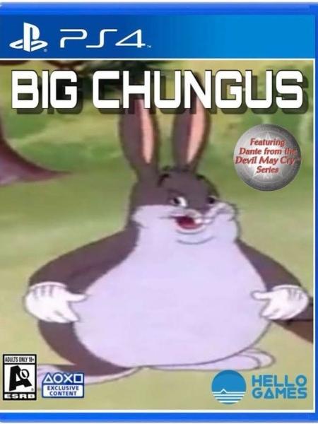 Big Chungus, meme do fictício game do Pernalonga gordo - Reprodução