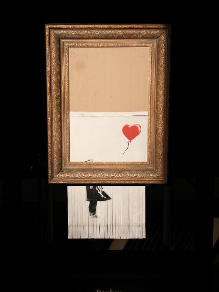 "Love is in the Bin" (2018), de Banksy - Tristan Fewings/Getty Images