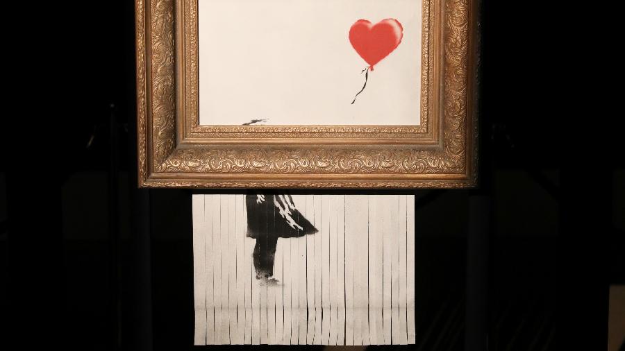 "Love is in the Bin" (2018), de Banksy - Tristan Fewings/Getty Images