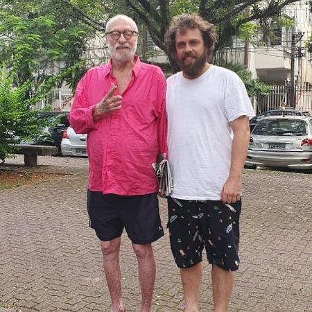 Paulo César Pereio e o filho João Velho - Reprodução/Instagram