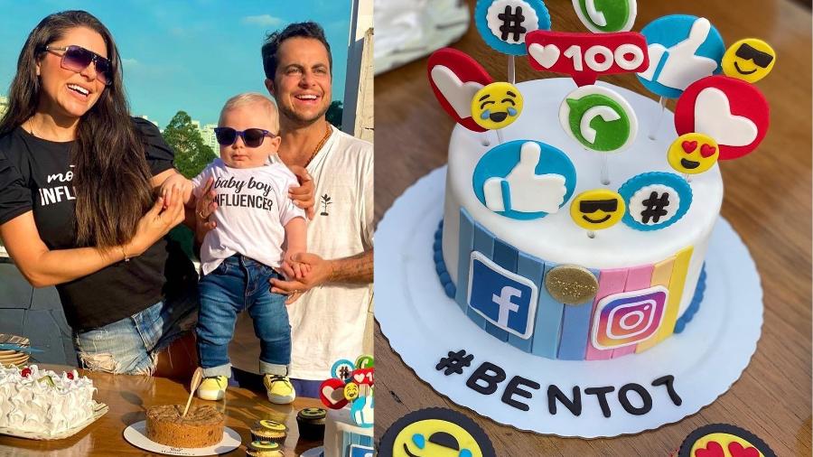 Temática do aniversário de Bento foi redes sociais - Reprodução/Instagram