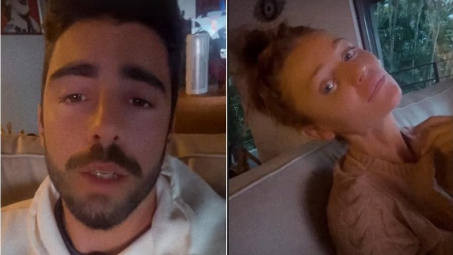 Pedro Scooby grava Cintia Dicker ao seu lado no sofá  - Reprodução/Instagram 
