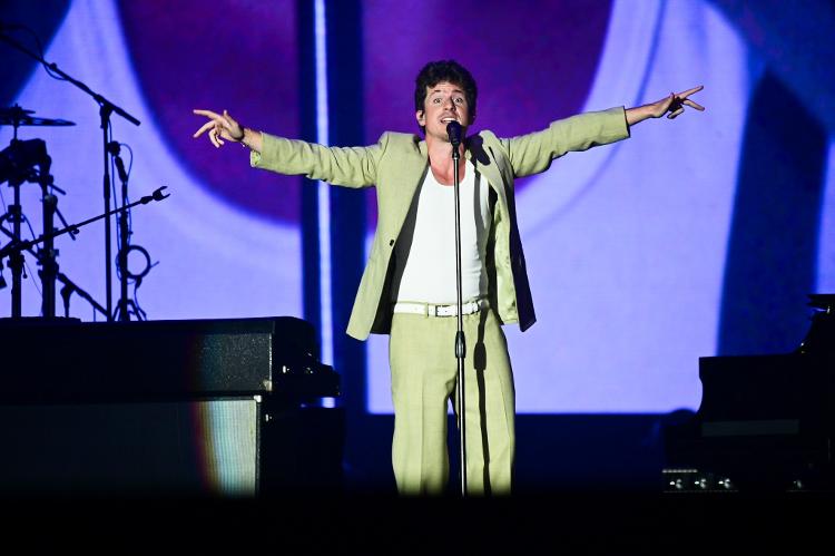 19.set.2024 - Charlie Puth se apresenta no Palco Mundo do quarto dia de Rock in Rio