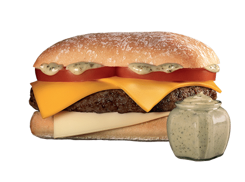 Le 280 Sauce Au Poivre Vert: A sofisticada culinária francesa tem um pezinho nas receitas do McDonald´s servidas no país de Charles de Gaulle. Uma dos lanches disponíveis é o Le 280 Sauce Au Poivre Vert, que traz um hambúrguer no pão ciabatta temperado com molho de pimenta verde e prensado entre fatias de queijo emmental e cheddar - Divulgação/McDonald´s