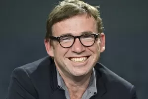 08.out.2014 - O escritor David Nicholls durante lançamento do romance "Nós" na Feira do Livro de Frankfurt, na Alemanha - EFE