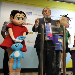 3.set.2015 - O cartunista Mauricio de Sousa participa da abertura da Bienal do Livro do Rio, que acontece entre 3 e 13 de setembro, no Riocentro - Estadão Conteúdo