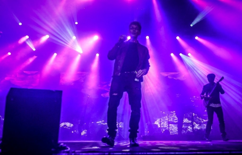 14.out.2015 - Grupo norueguês A-ha em apresentação na noite dessa quarta-feira no Espaço das Américas, na Barra Funda, em São Paulo - AgNews