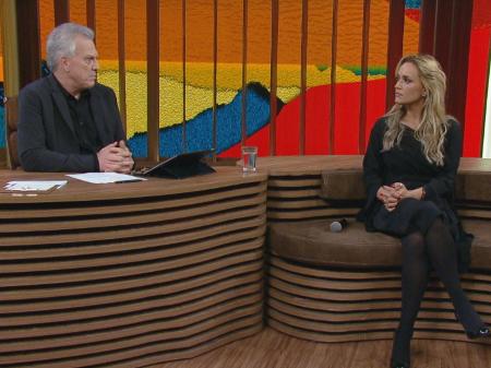 Cláudia Bossle, viúva de Champignon, fala da morte do marido no "Conversa com Bial" - Reprodução/TV Globo