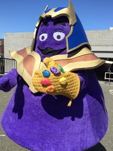 Fã americana faz cosplay de Thanos misturado com o personagem Grimace, do McDonald"s - Reprodução/Twitter