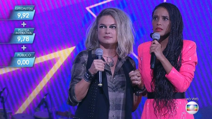 Lua Blanco e Tais Araújo no "PopStar" deste domingo (14) - Reprodução/Globo