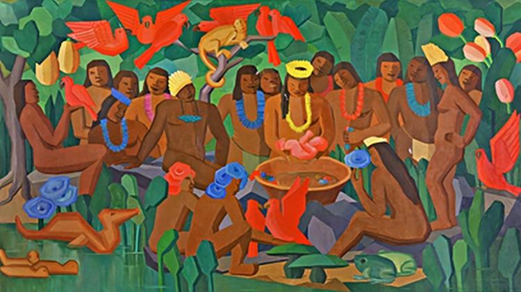 "O Batizado de Macunaíma", de Tarsila do Amaral - Reprodução - Reprodução