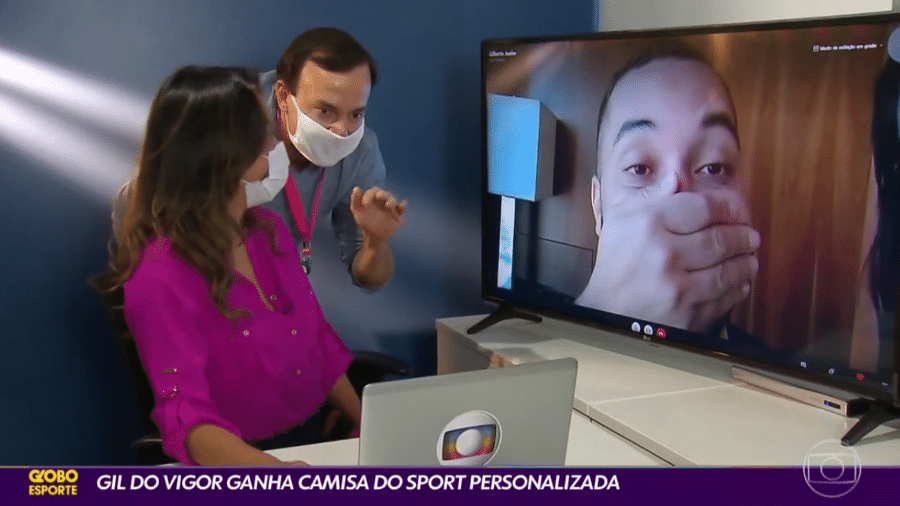Gil do Vigor, do "BBB 21", foi entrevistado para o "Globo Esporte PE" - Reprodução / TV Globo