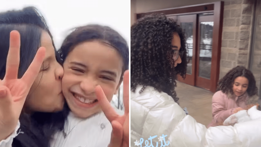 Samara Felippo reencontrou as filhas nos Estados Unidos