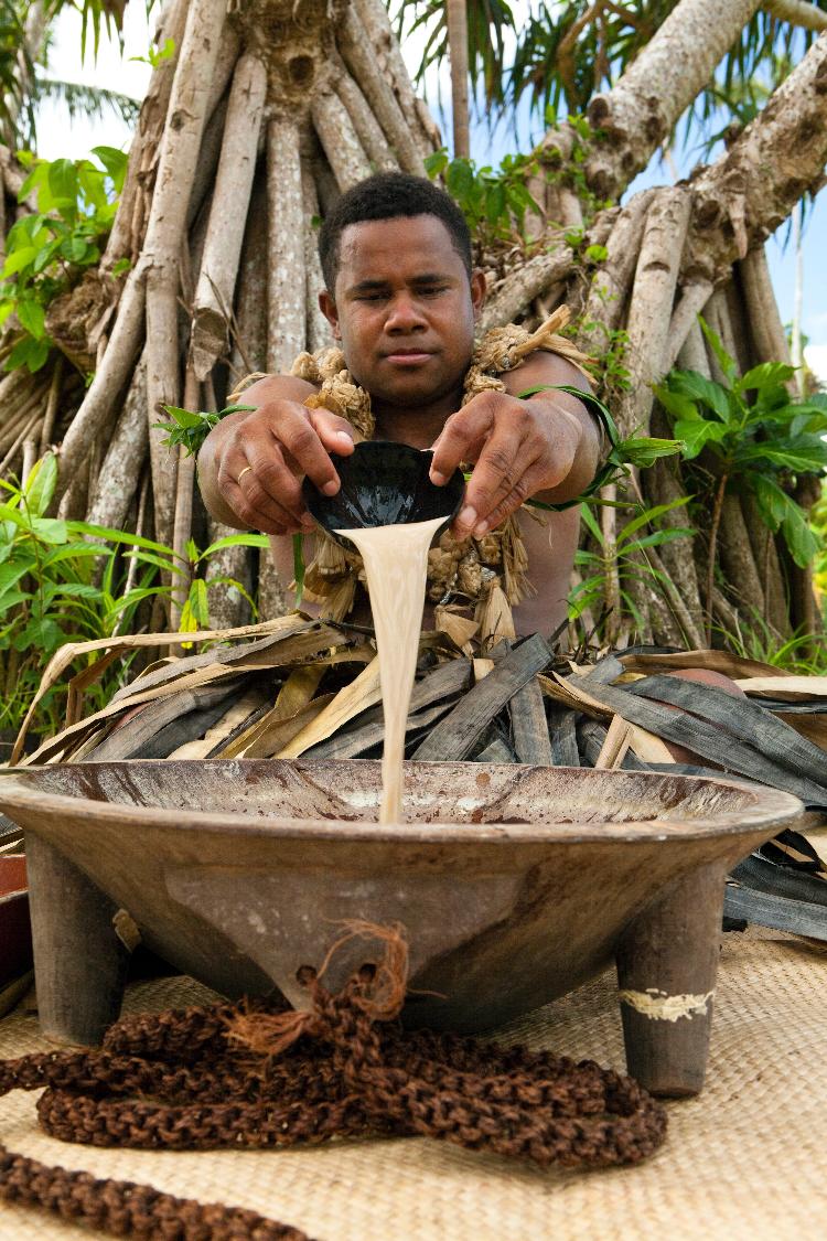 O preparo nativo de kava em Fiji