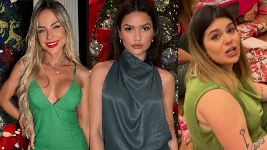 Gabi Martins, Juliette e Viih Tube usam look verde no Natal - Reprodução/Instagram