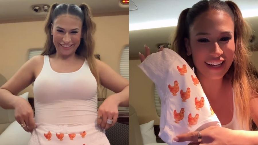 Simone Mendes mostra calcinha de galinha que foi presente dos fãs - Reprodução/Instagram/@simonemendes