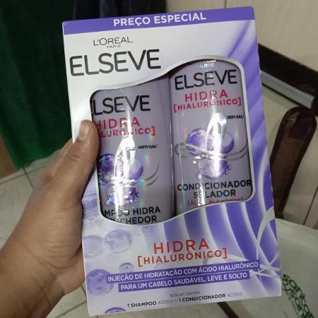 Kit L'Oréal Paris Elseve Hidra Hialurônix vem com xampu e condicionador