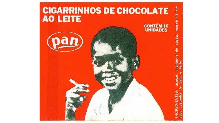 embalagem do cigarrinho de chocolate da Pan