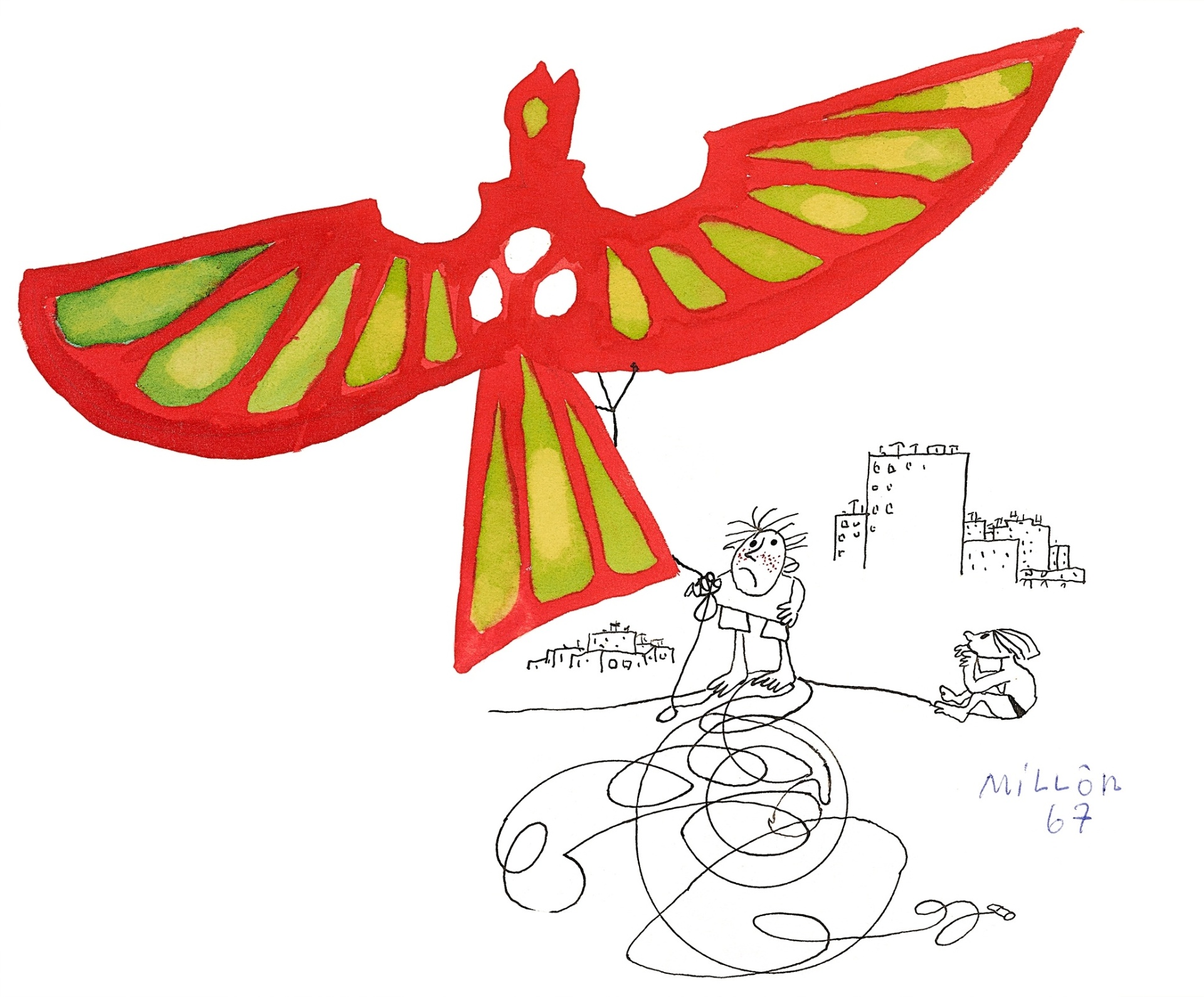 Desenho, 1967, publicado na revista "Veja", em 1969. Nanquim, ecoline e grafite sobre cartão, 22,4 x 24,3 cm. A exposição "Millôr: obra gráfica" fica em cartaz de 17 de abril a 21 de agosto de 2016, no Instituto Moreira Salles (rua Marquês de São Vicente, 476, Gávea, Rio de Janeiro). A entrada é franca - Acervo Millôr Fernandes / Instituto Moreira Salles