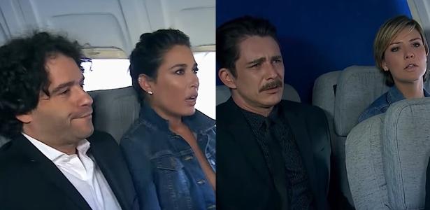 Guilherme Winter, Giselle Itié, Petrônio Gontijo e Camila Rodrigues, de "Os Dez Mandamentos", participam de vinheta de fim de ano do programa da apresentadora argentina Susana Gimenez - Reprodução/Youtube - Reprodução/Youtube