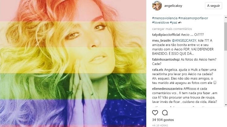 Angélica é criticada nas redes sociais por ter apoiado Aécio Neves - Reprodução/Instagram/angelicaksy - Reprodução/Instagram/angelicaksy