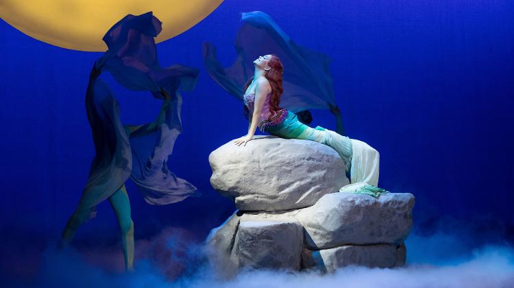 Fabi Bang caracterizada como Ariel para o musical "A Pequena Sereia" - João Caldas/Divulgação - João Caldas/Divulgação