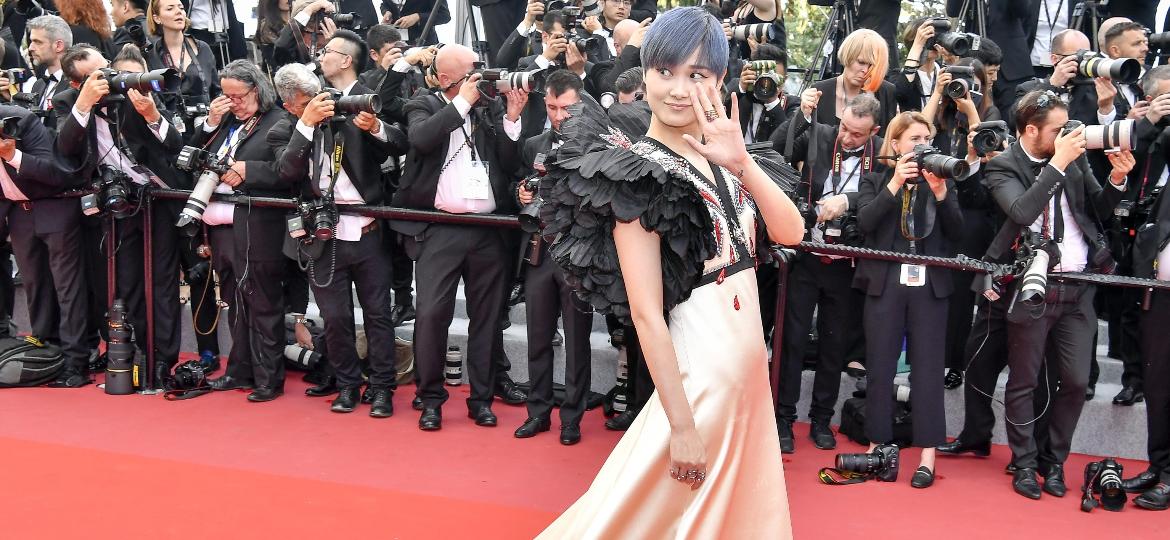 A atriz chinesa Li Yuchun no Festival de Cannes de 2018 - Xinhua/Chen Yichen