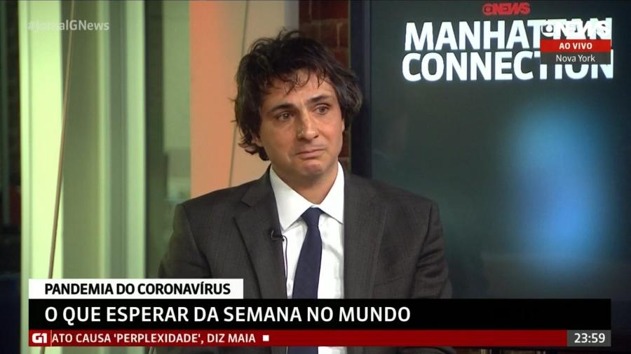 Guga Chacra chorou ao falar sobre coronavírus durante cobertura da GloboNews - Reprodução/GloboNews