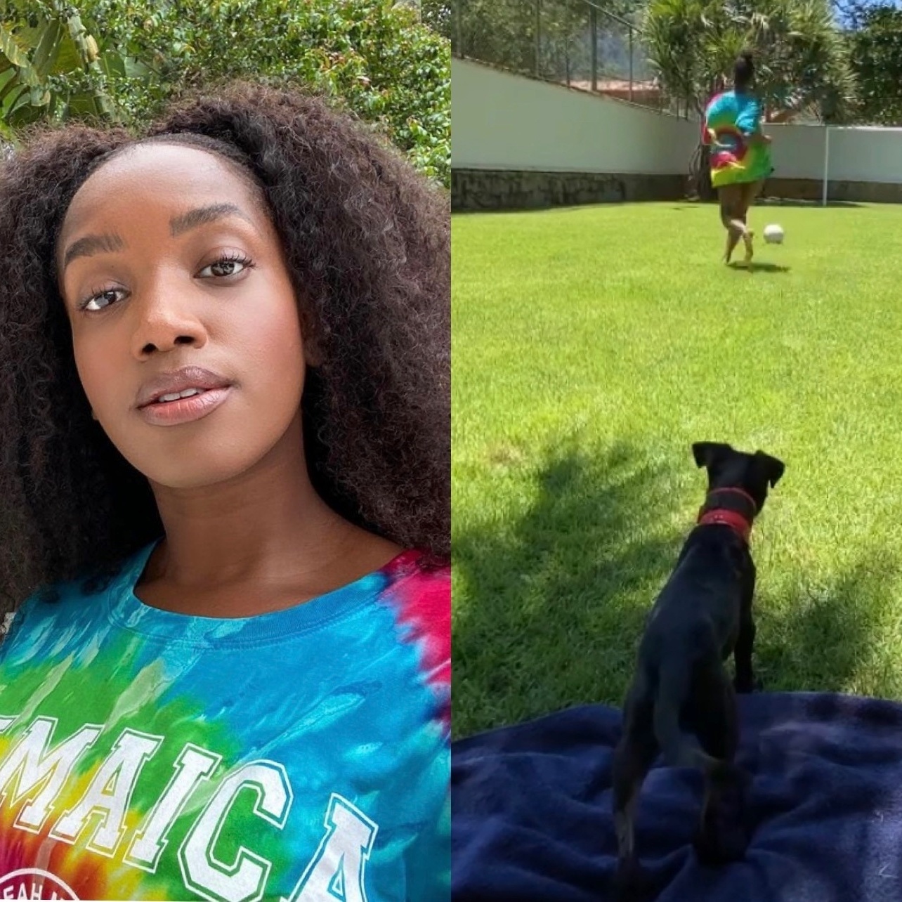 Iza posta fotos com seus cachorros e brinca com eles em vídeo